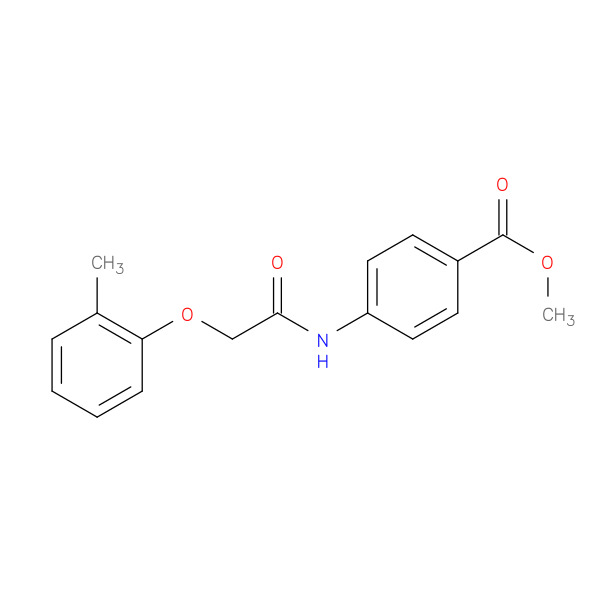 Methyl 4-{[(2-methylphenoxy)acetyl]amino}benzoate 化学構造式