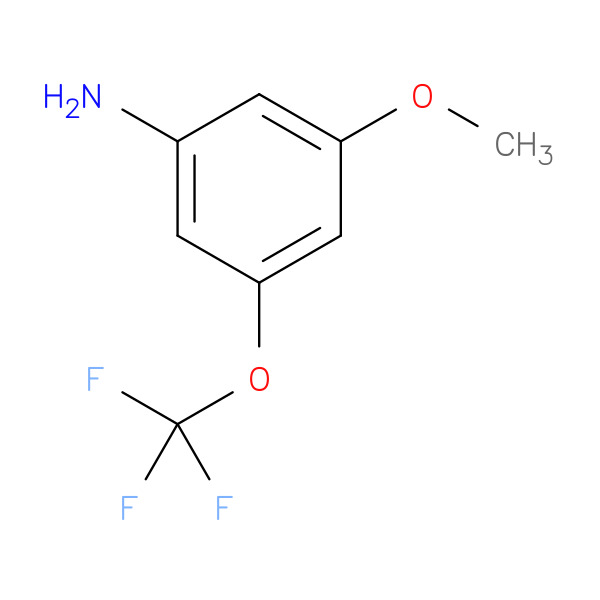 3-METHOXY-5-(TRIFLUOROMETHOXY)ANILINE 化学構造式