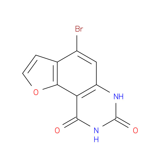 4-Bromofuro[2,3-f]quinazoline-7,9(6H,8H)-dione 化学構造式