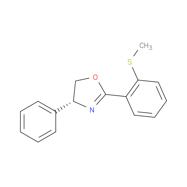 (R)-2-(2-(METHYLTHIO)PHENYL)-4-PHENYL-4,5-DIHYDROOXAZOLE 化学構造式
