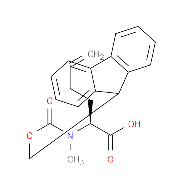 (S)-2-((((9H-FLUOREN-9-YL)METHOXY)CARBONYL)(METHYL)AMINO)HEX-5-ENOIC ACID 化学構造式