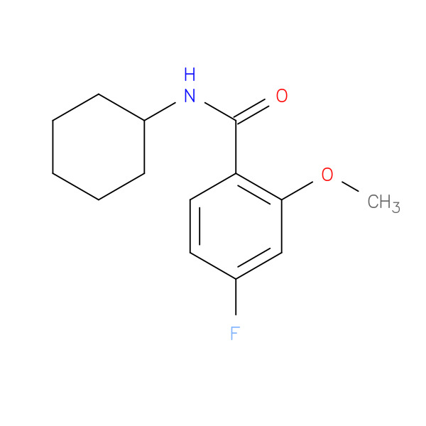 N-cyclohexyl-4-fluoro-2-methoxybenzamide 化学構造式