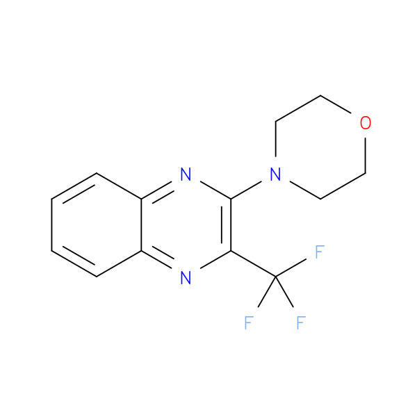 2-Morpholino-3-(trifluoromethyl)quinoxaline 化学構造式