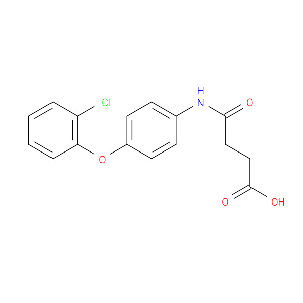 4-((4-(2-Chlorophenoxy)phenyl)amino)-4-oxobutanoic acid 化学構造式