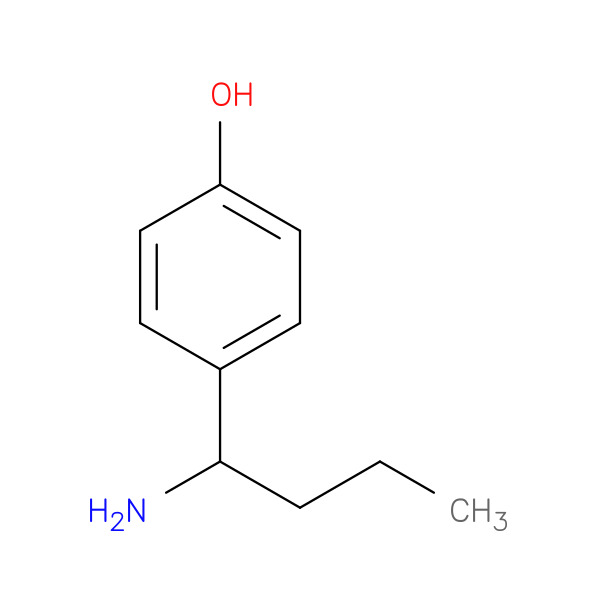 1-AMINO-1-(4-HYDROXYPHENYL)-BUTANE 化学構造式