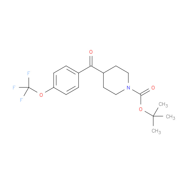 tert-Butyl 4-(4-(trifluoromethoxy)benzoyl)piperidine-1-carboxylate 化学構造式