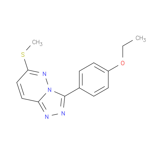 3-(4-Ethoxyphenyl)-6-(methylthio)-[1,2,4]triazolo[4,3-b]pyridazine 化学構造式
