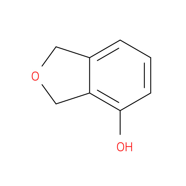 1,3-Dihydroisobenzofuran-4-ol 化学構造式