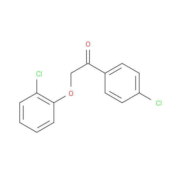 2-(2-CHLOROPHENOXY)-1-(4-CHLOROPHENYL)ETHAN-1-ONE 化学構造式
