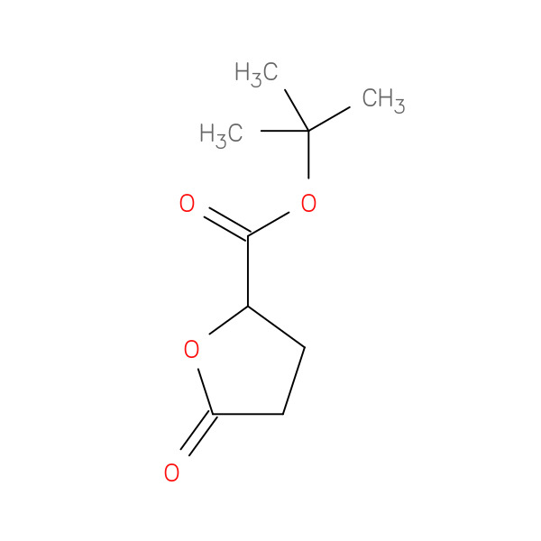 tert-Butyl 5-oxotetrahydrofuran-2-carboxylate 化学構造式