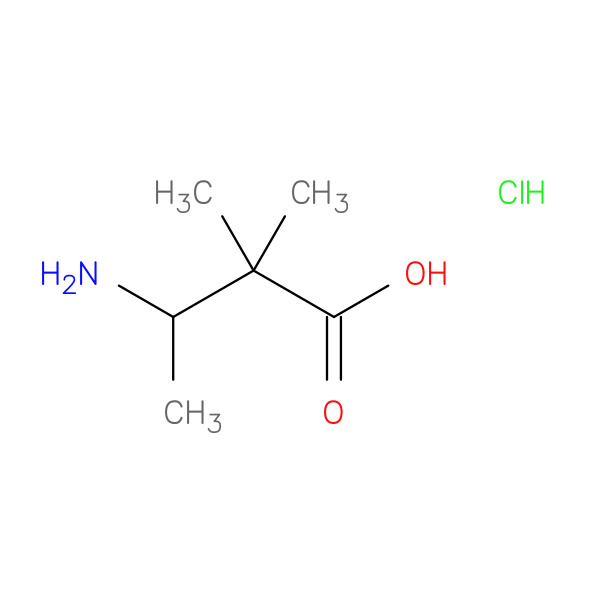 3-Amino-2,2-dimethylbutanoic acid hydrochloride 化学構造式