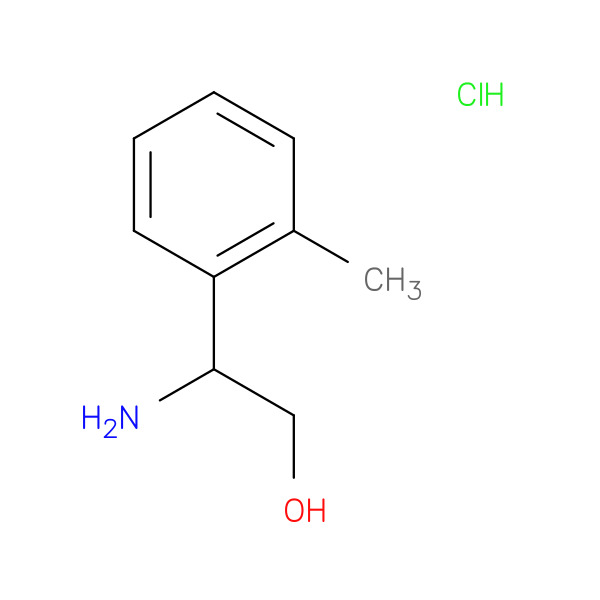 2-Amino-2-(o-tolyl)ethan-1-ol hydrochloride 化学構造式