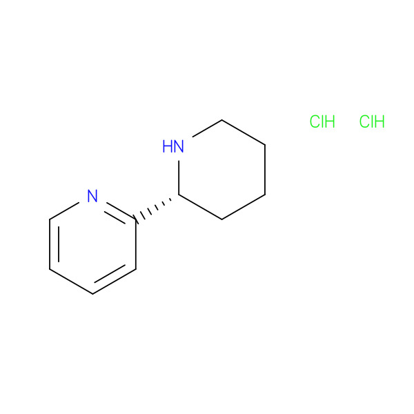 (R)-2-(Piperidin-2-yl)pyridine dihydrochloride 化学構造式