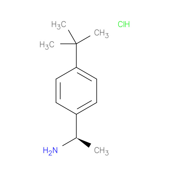 (R)-1-(4-(tert-Butyl)phenyl)ethanamine hydrochloride 化学構造式