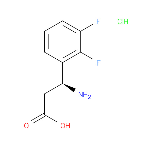 (S)-3-Amino-3-(2,3-difluorophenyl)propanoic acid hydrochloride 化学構造式