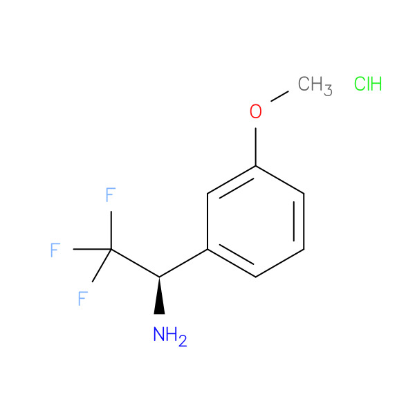 (R)-2,2,2-Trifluoro-1-(3-methoxyphenyl)ethanamine hydrochloride 化学構造式