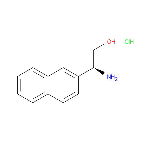 (S)-2-Amino-2-(naphthalen-2-yl)ethanol hydrochloride 化学構造式
