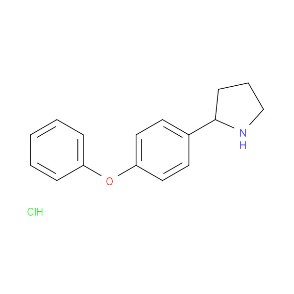 2-(4-Phenoxyphenyl)pyrrolidine hydrochloride 化学構造式