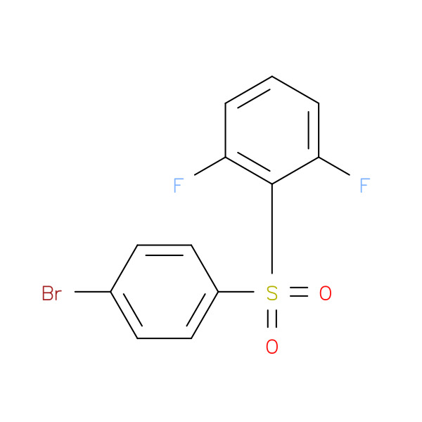 2-((4-Bromophenyl)sulfonyl)-1,3-difluorobenzene 化学構造式