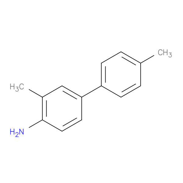 3,4'-Dimethyl-[1,1'-biphenyl]-4-amine 化学構造式