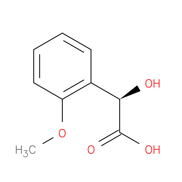 (2R)-2-hydroxy-2-(2-methoxyphenyl)aceticacid 化学構造式