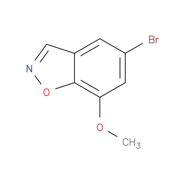 5-Bromo-7-methoxybenzo[d]isoxazole 化学構造式