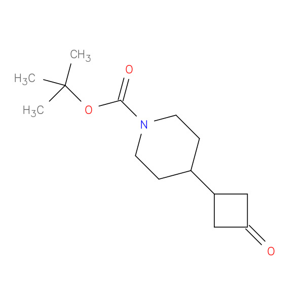 tert-butyl4-(3-oxocyclobutyl)piperidine-1-carboxylate 化学構造式