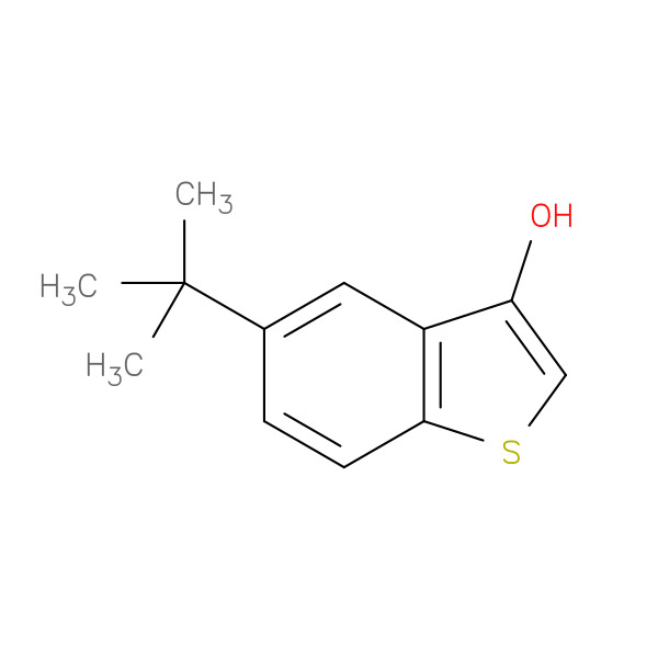 5-(tert-Butyl)benzo[b]thiophen-3-ol 化学構造式