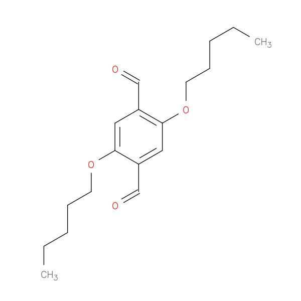 2,5-Bis(pentyloxy)terephthalaldehyde 化学構造式