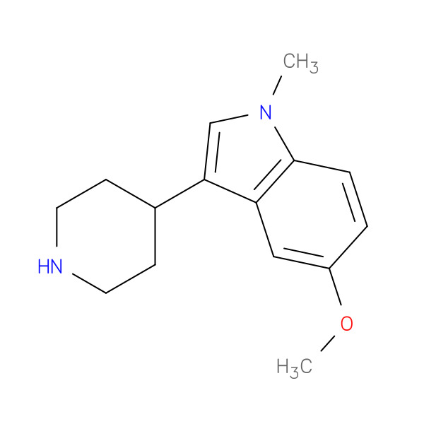 5-METHOXY-1-METHYL-3-(PIPERIDIN-4-YL)-1H-INDOLE 化学構造式