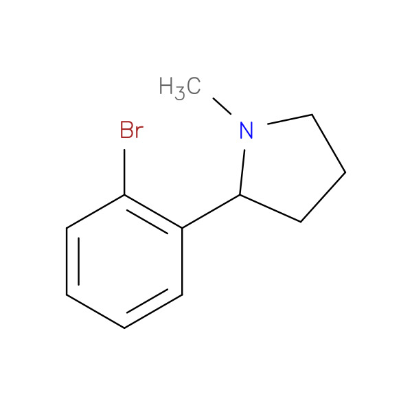 2-(2-BROMOPHENYL)-1-METHYLPYRROLIDINE 化学構造式