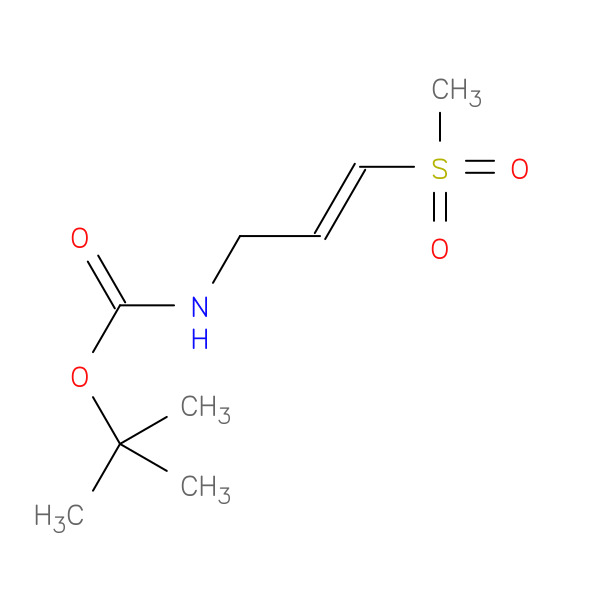 tert-Butyl (E)-(3-(methylsulfonyl)allyl)carbamate 化学構造式