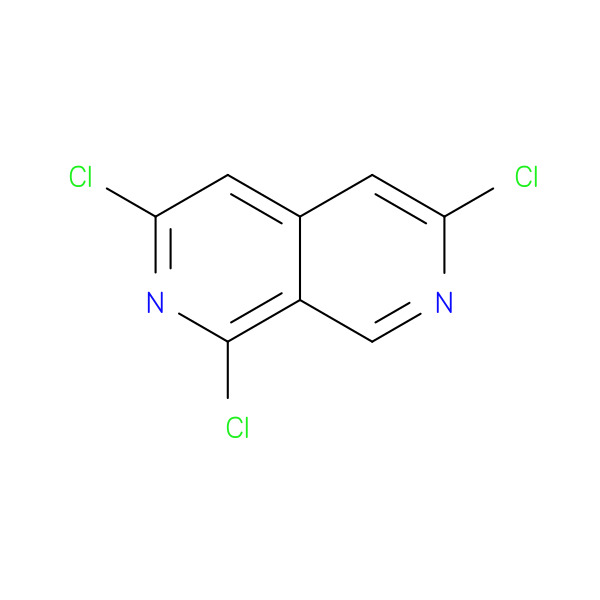 1,3,6-TRICHLORO-2,7-NAPHTHYRIDINE 化学構造式