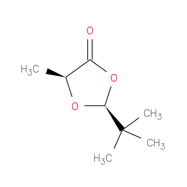 (2S,5S)-2-tert-butyl-5-methyl-1,3-dioxolan-4-one 化学構造式