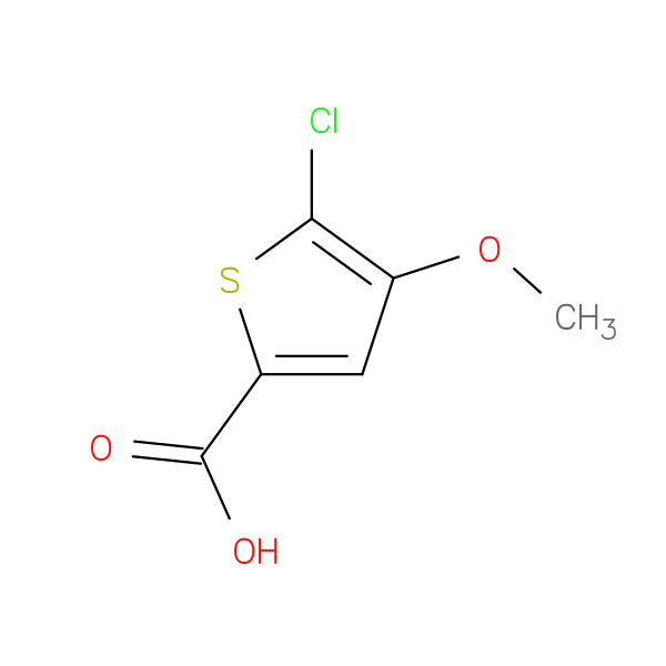 5-chloro-4-methoxythiophene-2-carboxylicacid 化学構造式