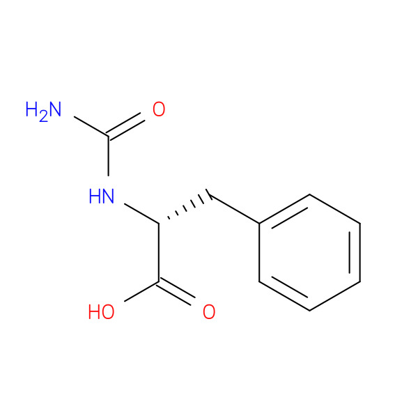 (2R)-2-(CARBAMOYLAMINO)-3-PHENYLPROPANOICACID 化学構造式