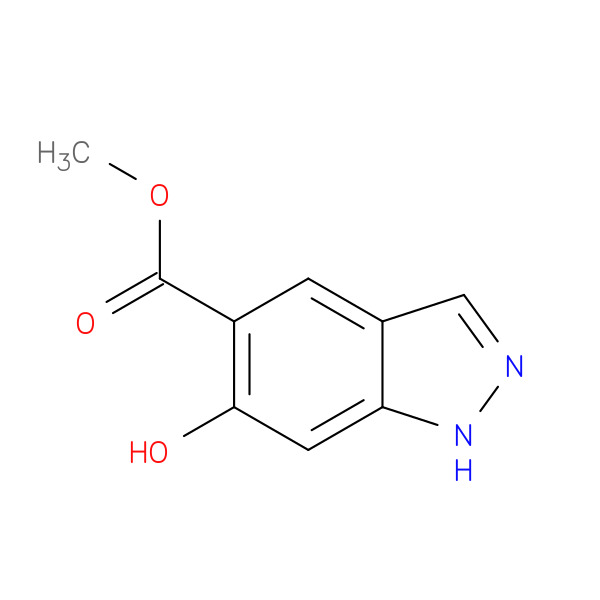 Methyl 6-hydroxy-1H-indazole-5-carboxylate 化学構造式
