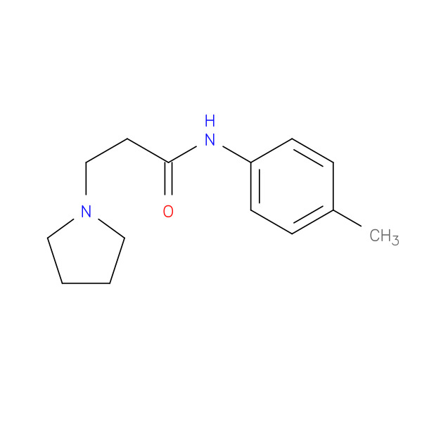 3-(Pyrrolidin-1-yl)-N-(p-tolyl)propanamide 化学構造式