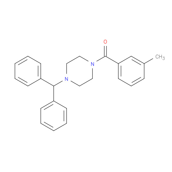 (4-Benzhydrylpiperazin-1-yl)(m-tolyl)methanone 化学構造式