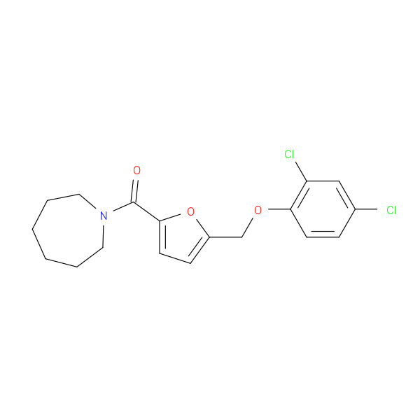 AZEPAN-1-YL(5-((2,4-DICHLOROPHENOXY)METHYL)FURAN-2-YL)METHANONE 化学構造式