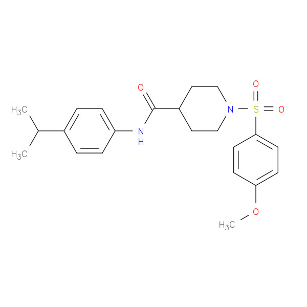 N-(4-ISOPROPYLPHENYL)-1-((4-METHOXYPHENYL)SULFONYL)PIPERIDINE-4-CARBOXAMIDE 化学構造式