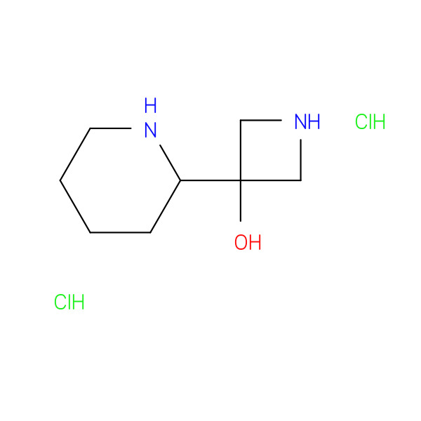 3-(2-piperidyl)azetidin-3-ol;dihydrochloride 化学構造式
