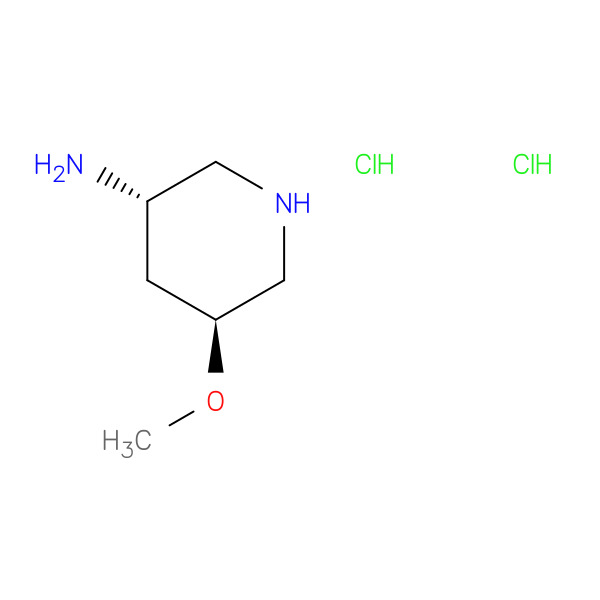 (3S,5S)-5-methoxypiperidin-3-amine;dihydrochloride 化学構造式
