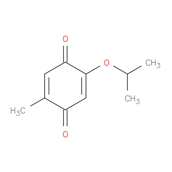 2-Isopropoxy-5-methylcyclohexa-2,5-diene-1,4-dione 化学構造式