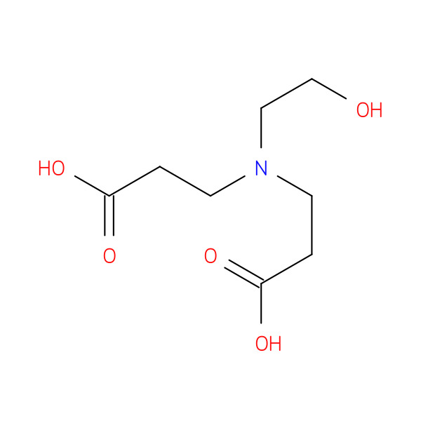 3,3'-((2-HYDROXYETHYL)AZANEDIYL)DIPROPIONIC ACID 化学構造式