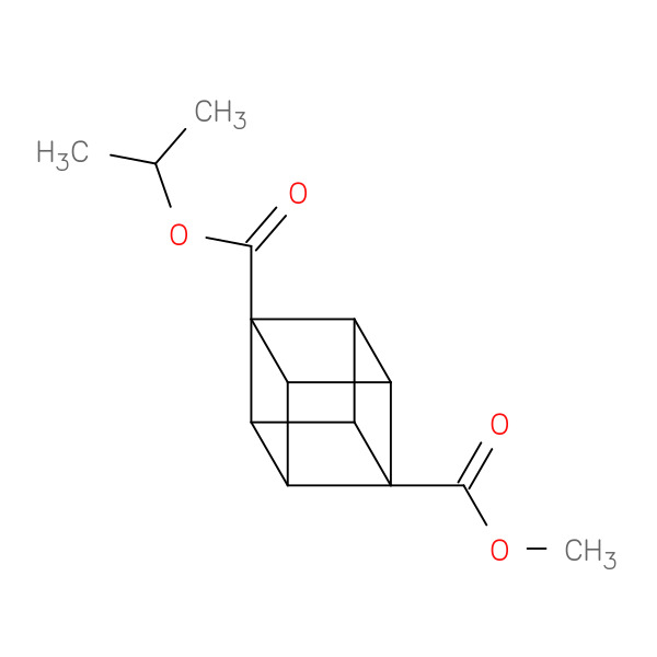 1-ISOPROPYL 4-METHYL CUBANE-1,4-DICARBOXYLATE 化学構造式