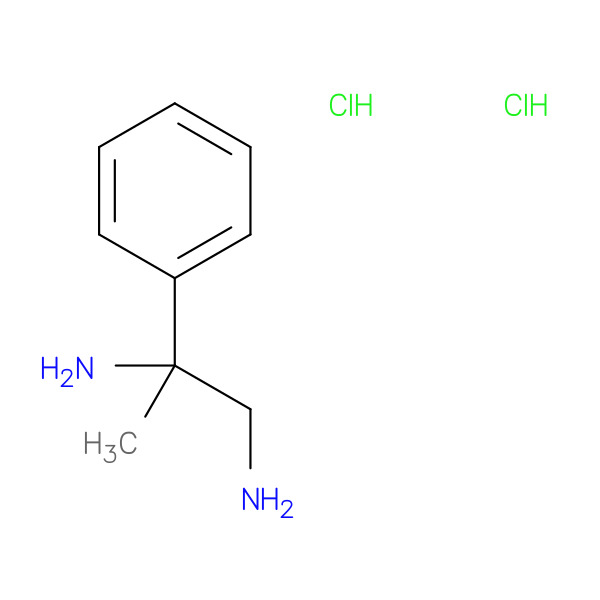 2-Phenylpropane-1,2-diamine dihydrochloride 化学構造式