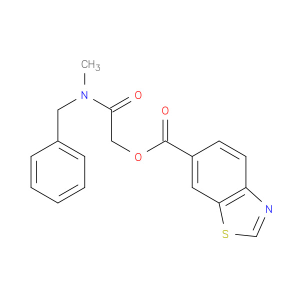 2-(Benzyl(methyl)amino)-2-oxoethyl benzo[d]thiazole-6-carboxylate 化学構造式