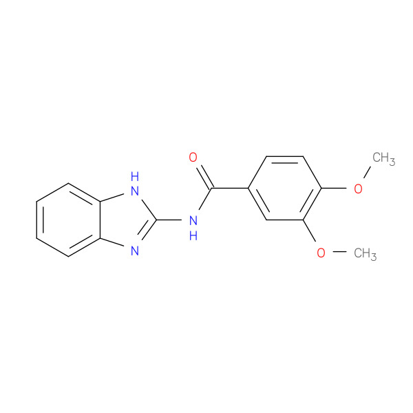 N-(1H-BENZO[D]IMIDAZOL-2-YL)-3,4-DIMETHOXYBENZAMIDE 化学構造式