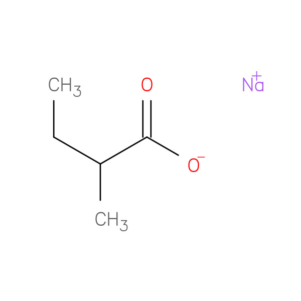 SODIUM 2-METHYLBUTANOATE 化学構造式